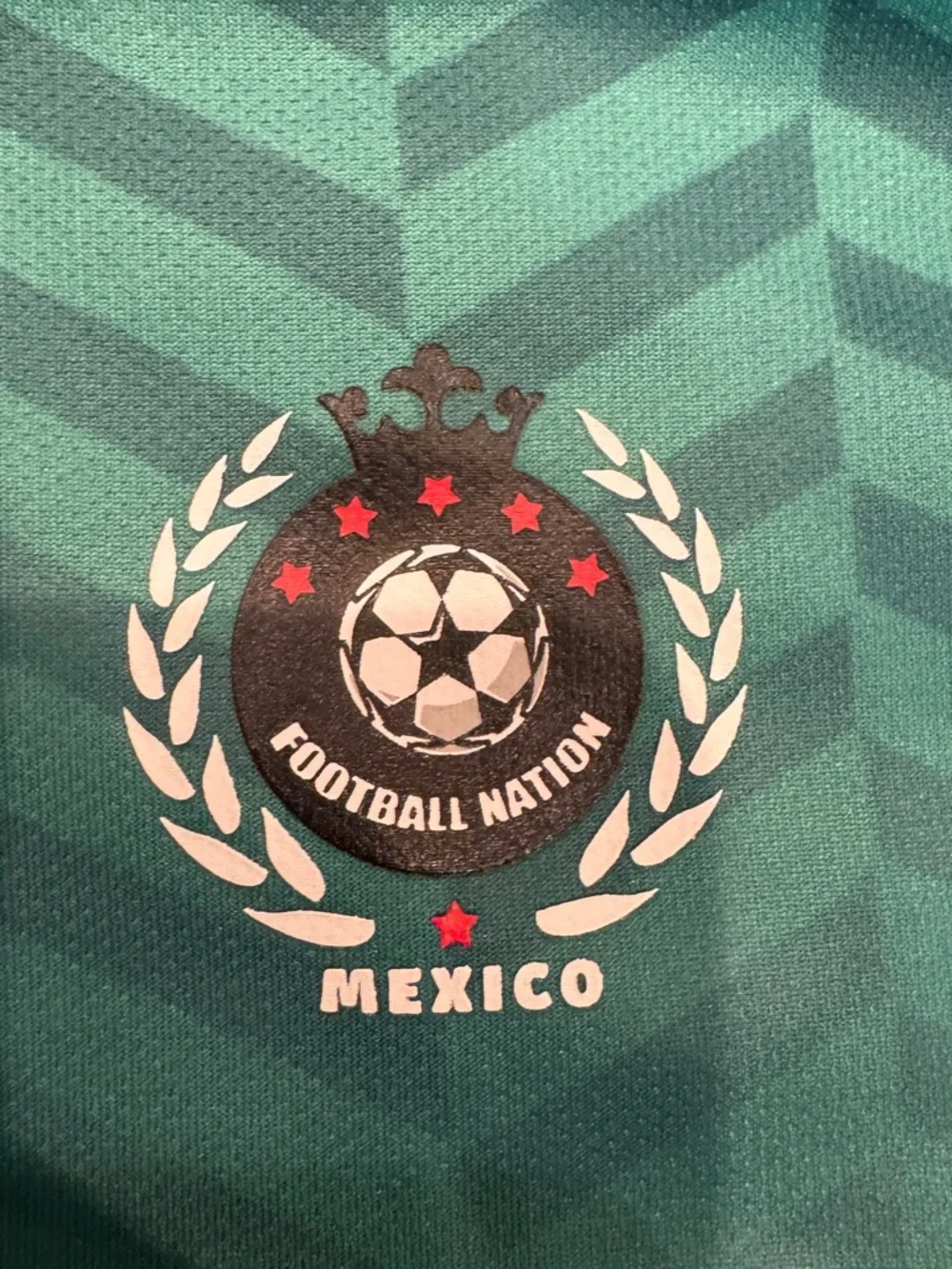 Mexico Soccer Jersey & White Shorts Set with Red Accents